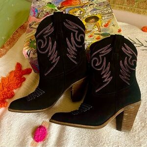 BLACK West Side Western Boot Jeffrey Cambell Free People